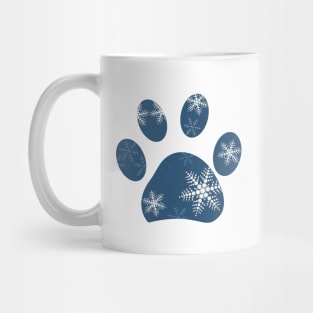 Paw print made of snowflakes Mug